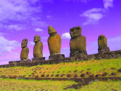 Photo Les Moaïs de l'île de Pâques - voyage Hanga Roa
